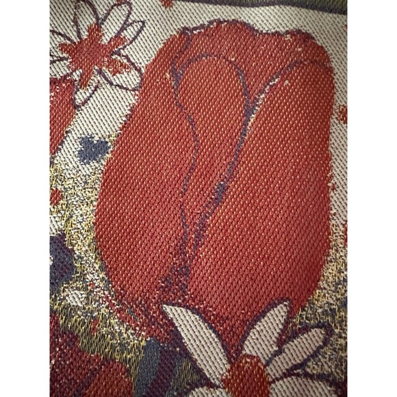 Ekelund Master Weavers Sweden Wall Hanging Tulips Floral  19.5” x  28.5” - Picture 5 of 7